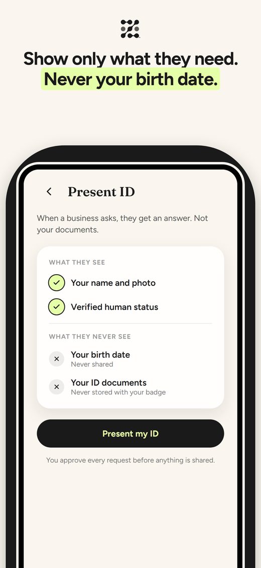 Fuzzy app present ID screen